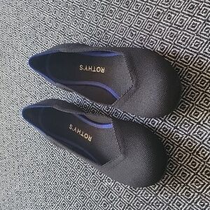 Rothy’s round toe black ballet flats size 6.5